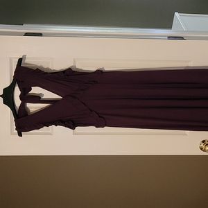 Anthropologie plum colored halter dress Size small